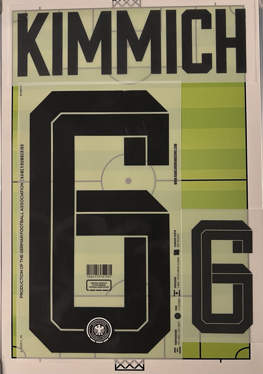Flocage Nameset Officiel KIMMICH #6 Allemagne 2026. World Cup 26  Home Domicile
