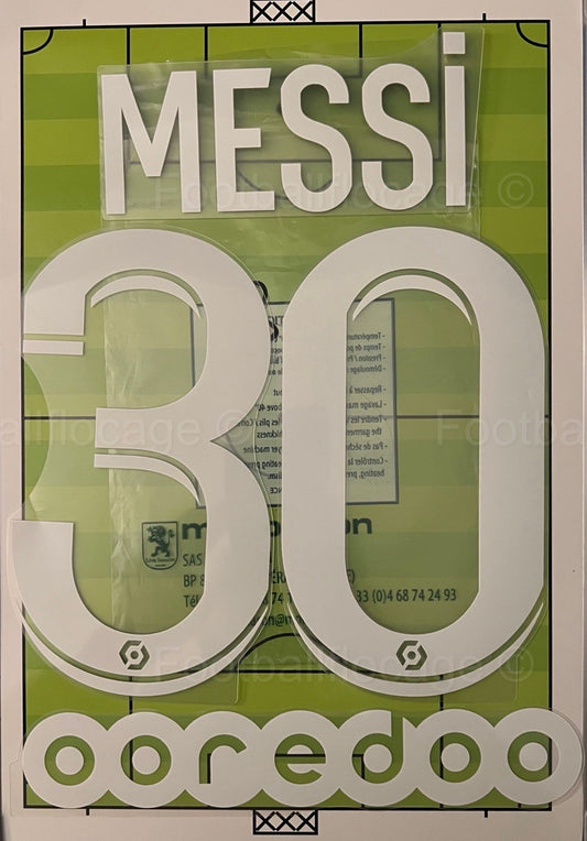 Flocage NameSet Officiel Messi  #30 Paris  2021 2022  Home Domicile Original