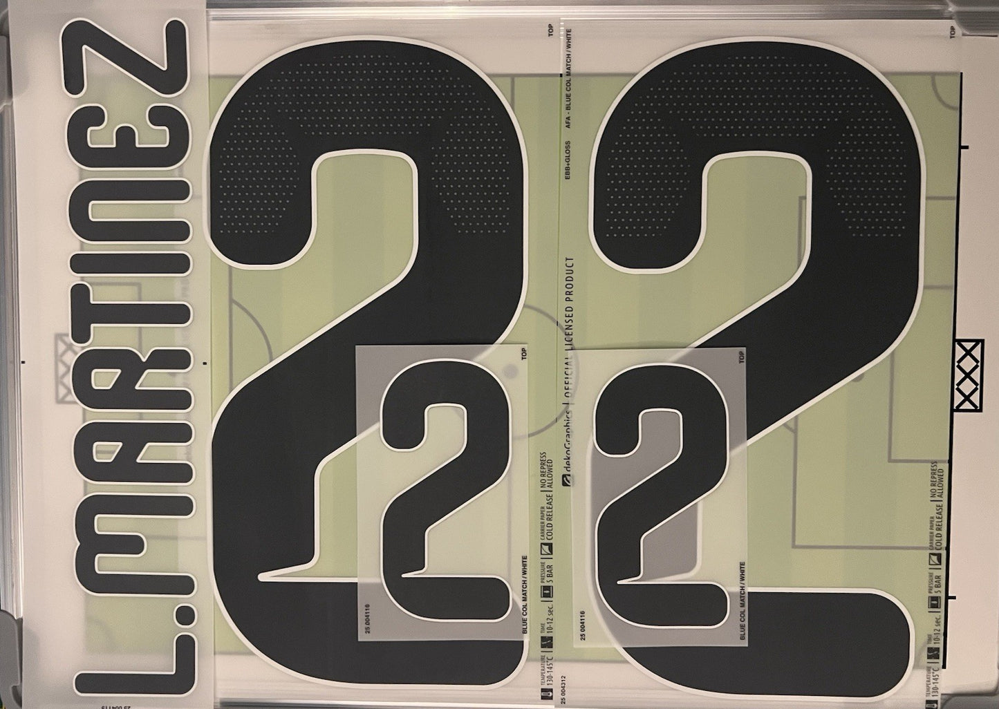 Flocage Nameset Officiel Lautaro Martinez #22 Argentine Coupe du Monde  2026