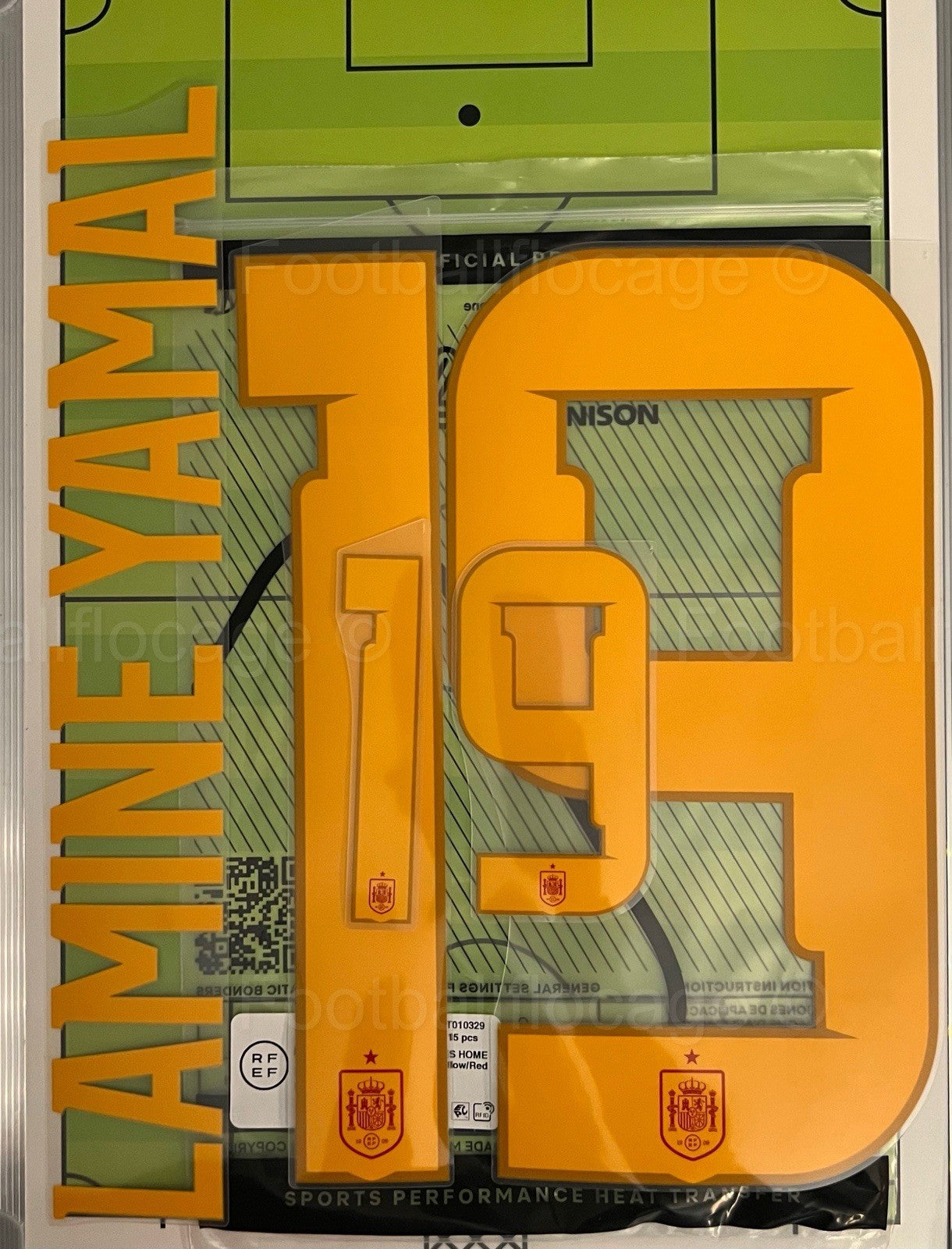 Flocage  Nameset Officiel Lamine Yamal #19 Espagne Spain 2026 Home Domicile WC26