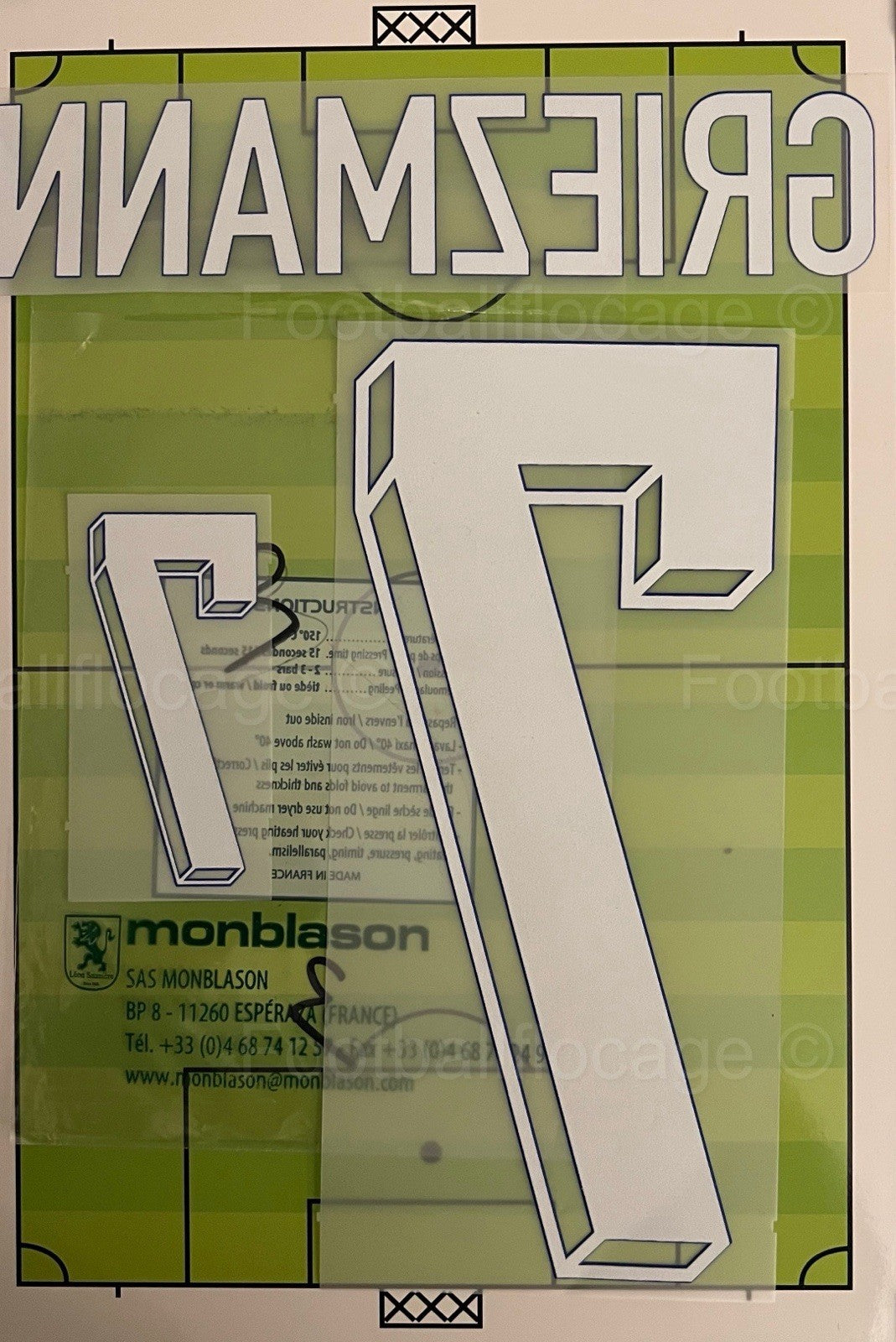 Flocage Officiel  Nameset   #7 Griezmann France Extérieur 2024