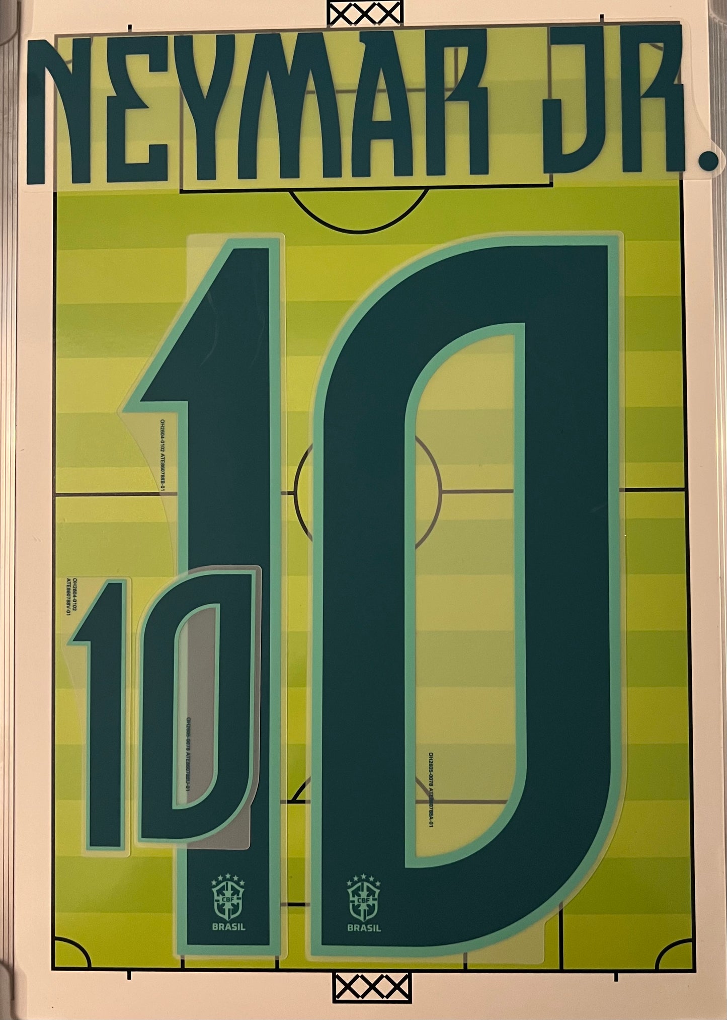 Flocage Officiel Neymar Jr #10 Brésil 2026 Domicile | Official Name Set Brazil World Cup 2026 Home