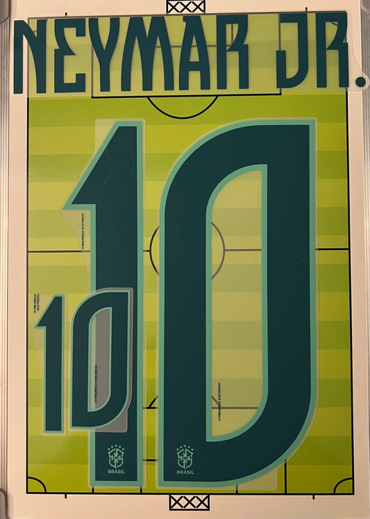 Flocage Officiel Neymar Jr #10 Brésil 2026 Domicile | Official Name Set Brazil World Cup 2026 Home