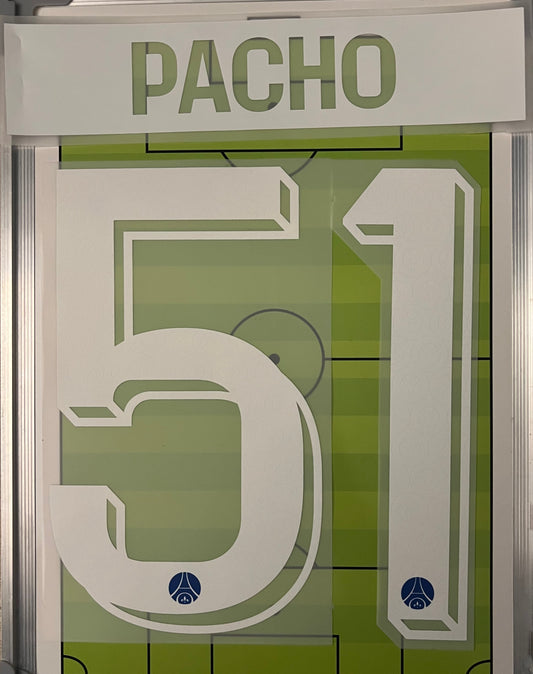 Flocage Nameset Officiel PACHO  #51 Paris 2026/27 Home CUP Champions league (C1) PSG