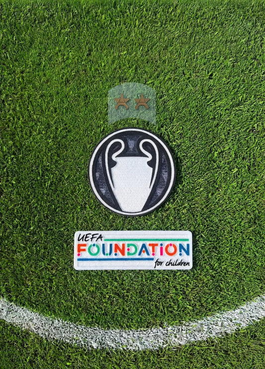 Patch Officiel Vainqueur Ligue des Champions + UEFA Foundation patch+ 2 Étoiles Paris Saint Germain 2026 2027