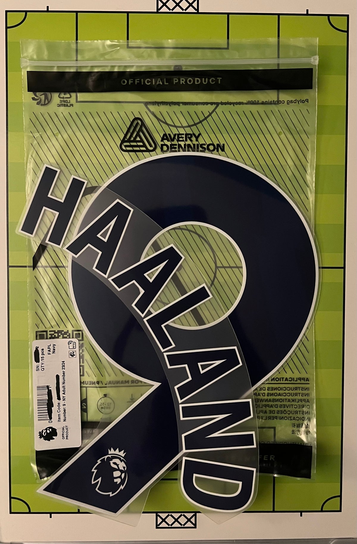 Flocage Nameset Officiel HAALAND #9 Manchester City 2026 2027 THIRD