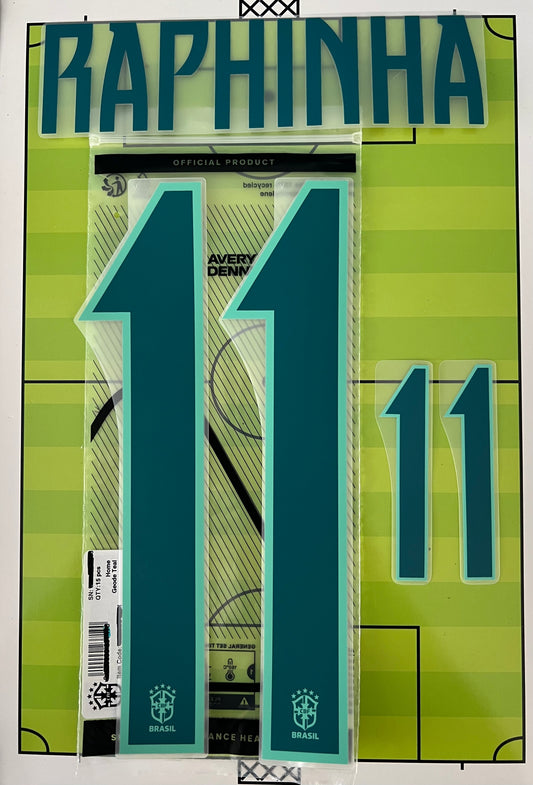 Flocage Nameset Officiel RAPHINHA #11 Brésil Home Domicile 2026 – Coupe du Monde FIFA 2026