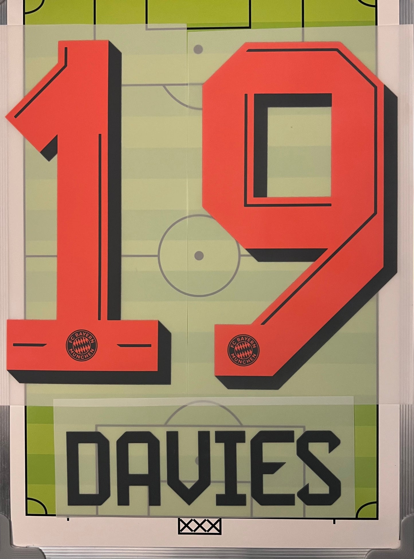 Flocage Nameset Officiel DAVIES  #19 Extérieur Away Ligue  2025 2026 Bayern Munich trikot Beflockung