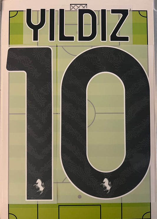 Flocage Nameset Kenan Yildiz #10 Juventus Away Officiel 2026/2027