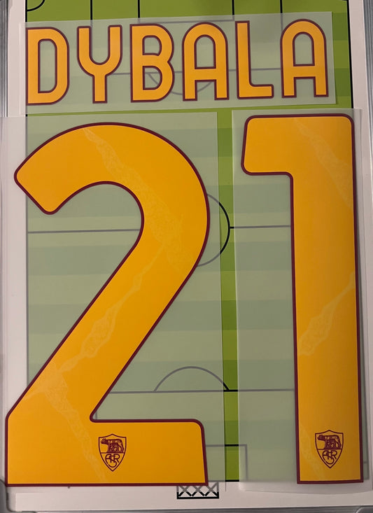 Flocage Nameset Officiel DYBALA #21 AS Roma 2026/2027 Domicile Home & Third