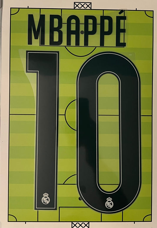 Flocage Nameset Officiel Mbappé #10 Real Madrid 2026 2027 Home Domicile