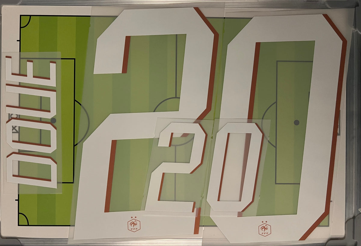 Flocage Nameset Officiel Desiré DOUE #20 – France Domicile (home) Coupe du Monde 2026