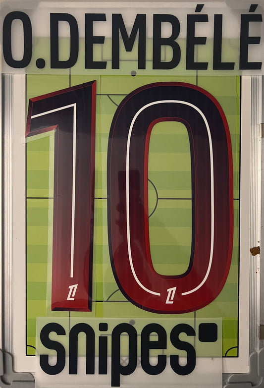 Flocage Nameset Officiel Dembelé #10 Paris 2026/27 away extérieur PSG version ligue 1