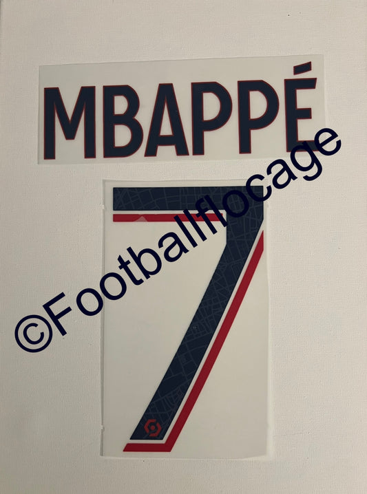 Flocage Mbappé Extérieur 2023/2024 – Version Ligue 1 | Mbappé Away Name Set 2023/2024 – Ligue 1 Version