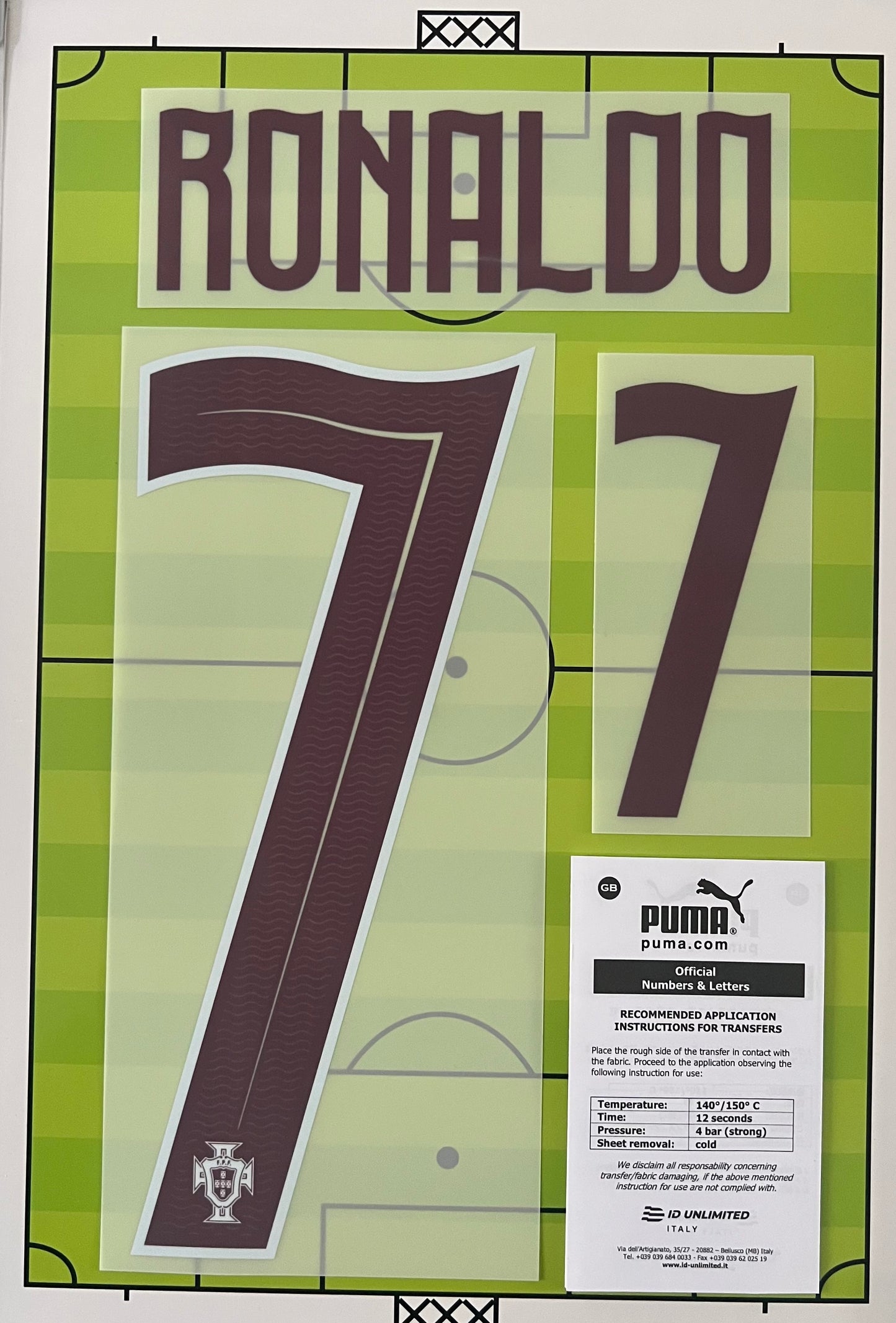 Flocage Nameset officiel Ronaldo #7 away extérieur  coupe du monde 2026 X world cup 2026