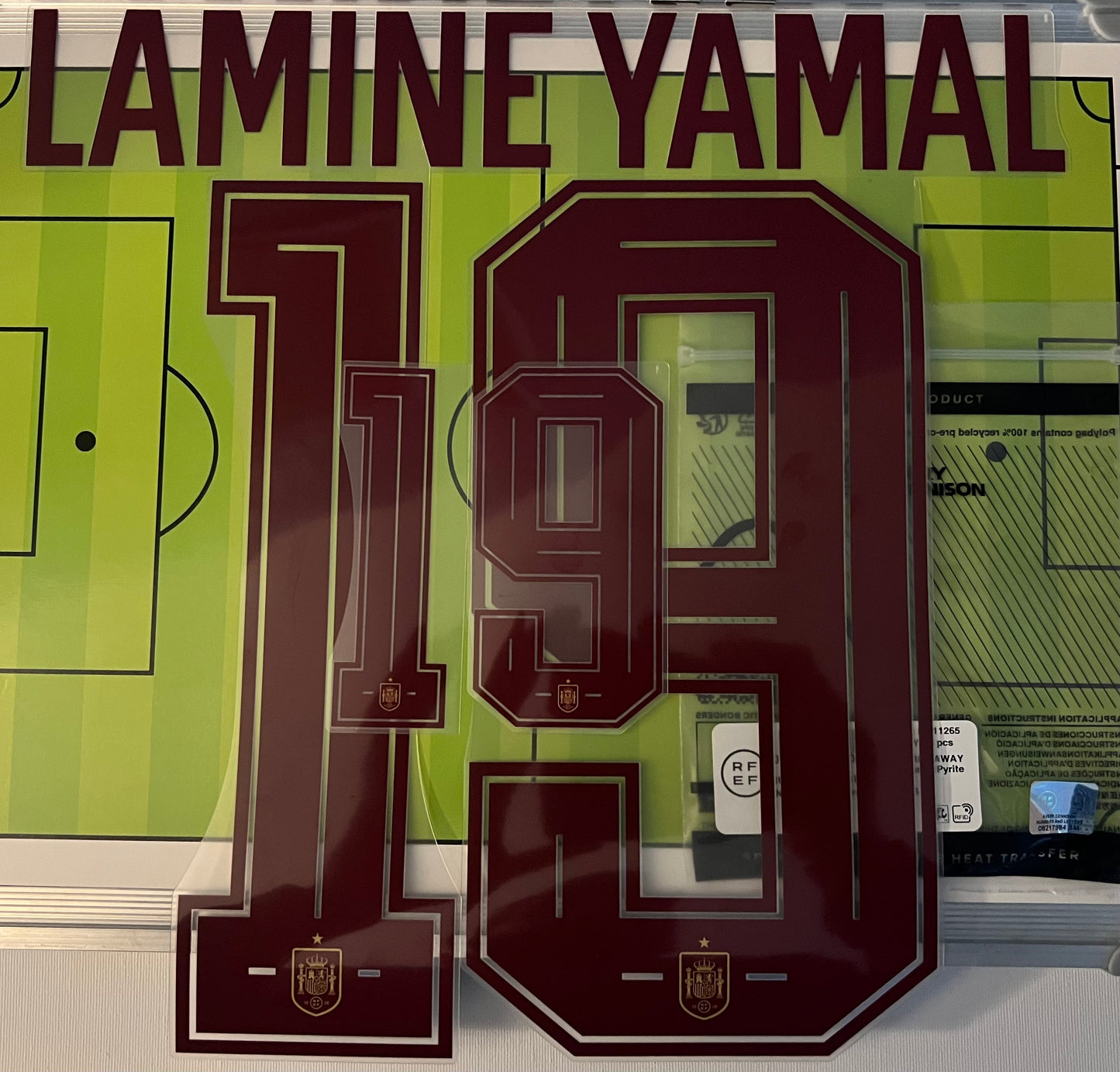 Flocage Nameset Officiel Lamine Yamal #19 Espagne Spain 2026 Away Extérieur  World Cup