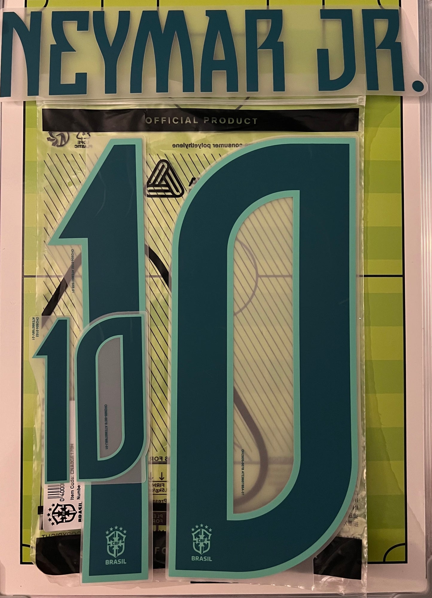 Flocage Officiel Neymar Jr #10 Brésil 2026 Domicile | Official Name Set Brazil World Cup 2026 Home