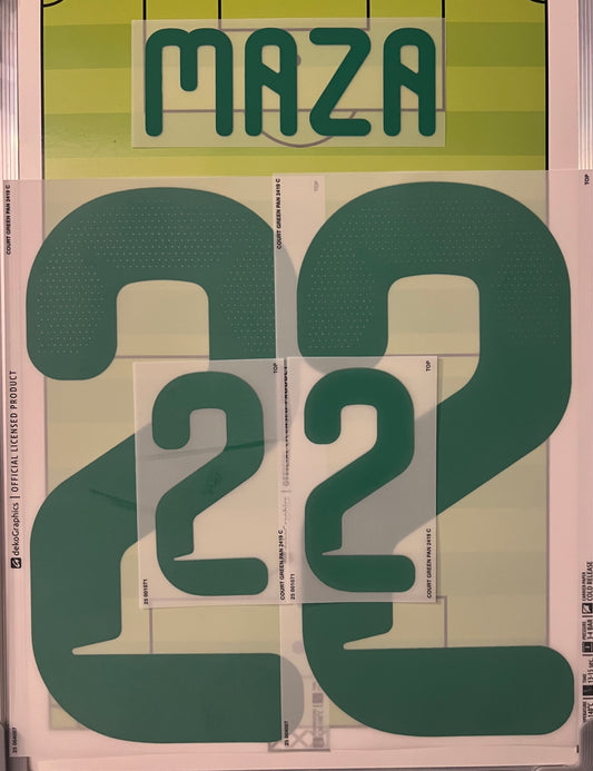 Flocage Nameset MAZA #22 Algérie Domicile – Style Coupe du Monde 2026 CAN 2025