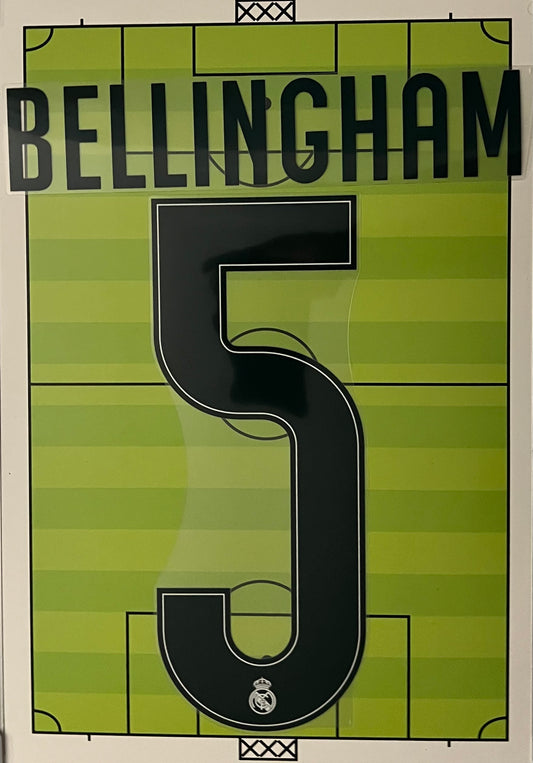 Flocage Nameset Officiel BELLINGHAM #5 Real Madrid 2026/2027 Domicile Home