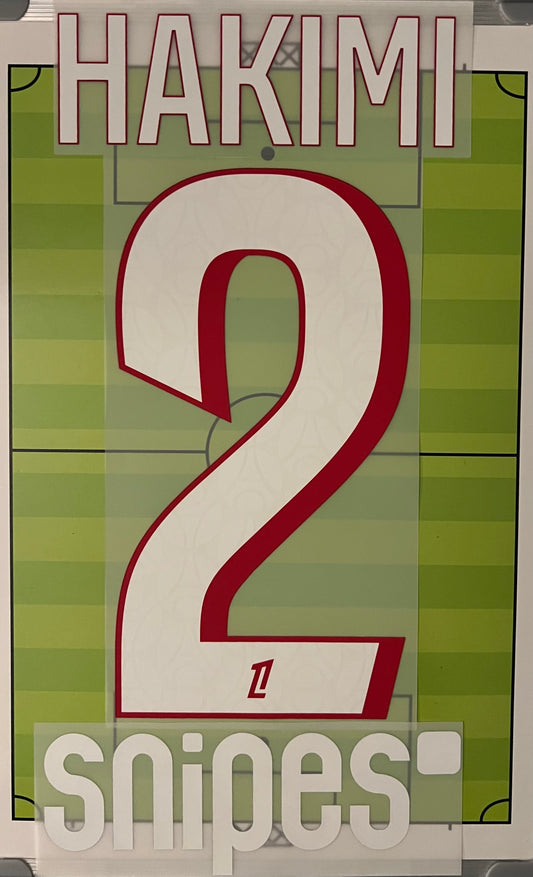 Flocage Nameset Officiel HAKIMI #2 Paris 2026/27 Home Domicile PSG version ligue 1