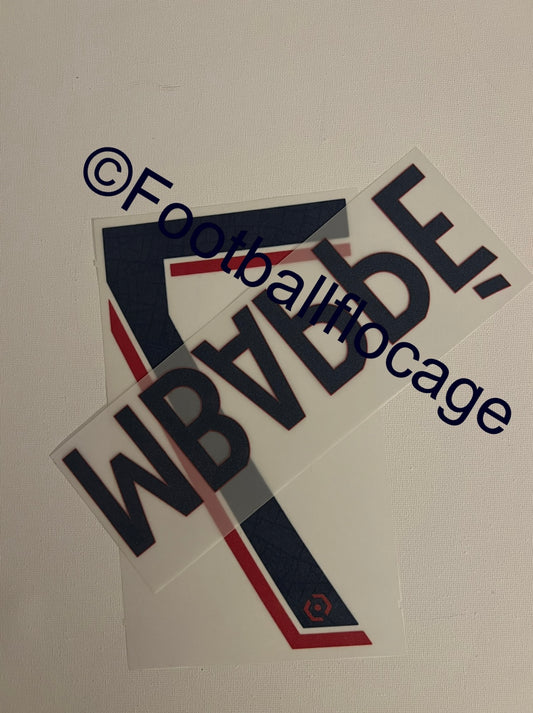 Flocage Mbappé Extérieur 2023/2024 – Version Ligue 1 | Mbappé Away Name Set 2023/2024 – Ligue 1 Version
