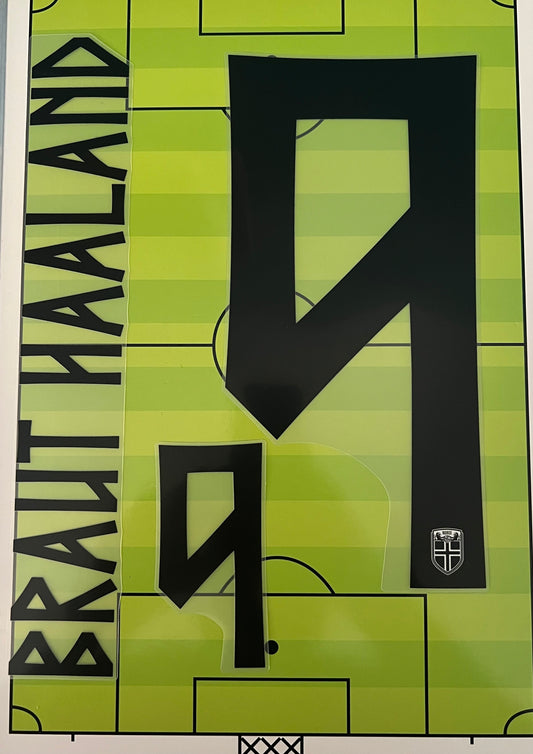 FLOCAGE Nameset OFFICIEL BRAUT HAALAND #9 – NORVÈGE THIRD 2026 WORLD CUP