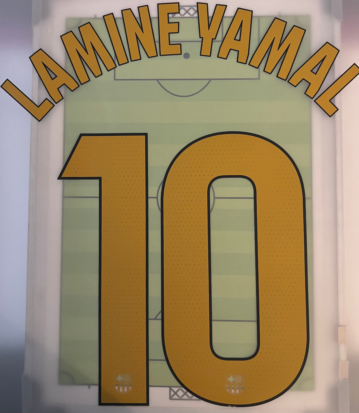 Flocage Nameset Officiel LAMINE YAMAL #10 2026 2027 FC Barcelone Domicile Home Version LIGA