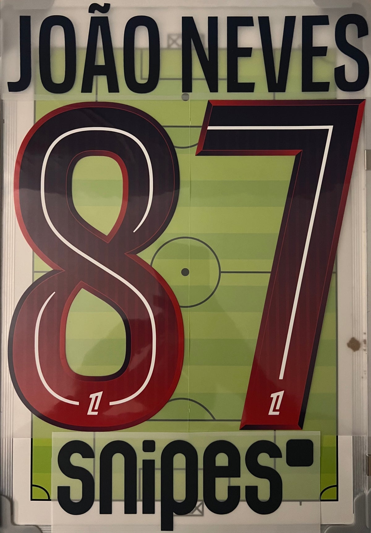 Flocage Nameset Officiel Joâo Neves #87 Paris 2026/27 away extérieur PSG version ligue 1