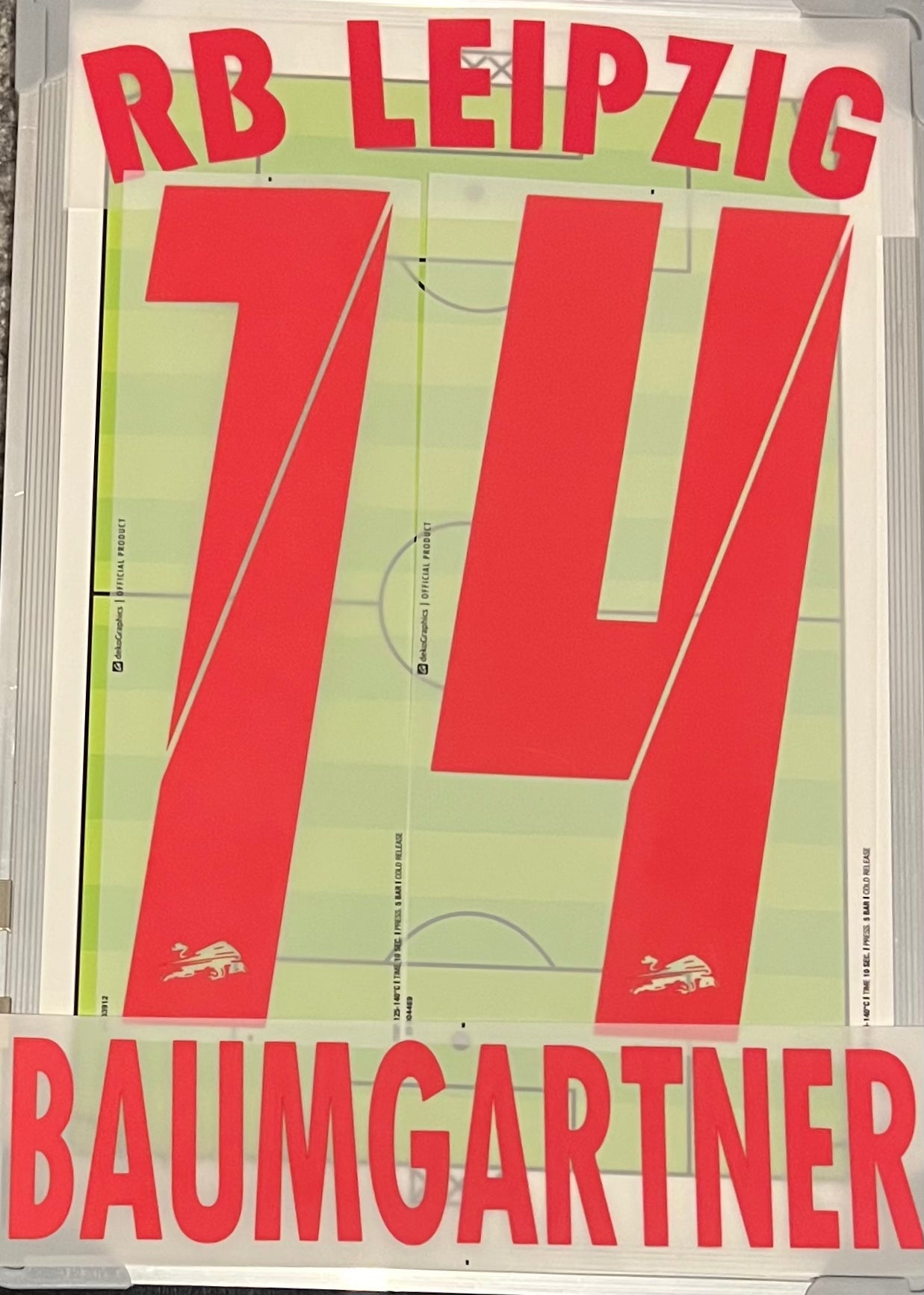 Flocage nameset Officiel Trikot Beflockung RB Leipzig 2025/2026 Baumgartner #14 Home