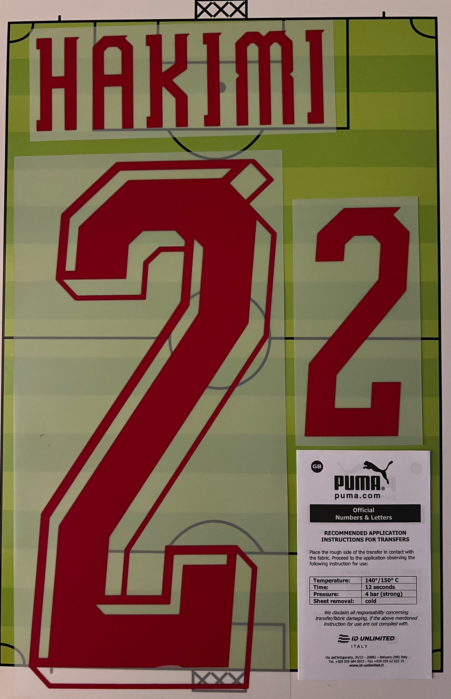 Flocage Nameset Officiel HAKIMI #2 Maroc 2026 Away Extérieur Morocco